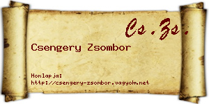Csengery Zsombor névjegykártya